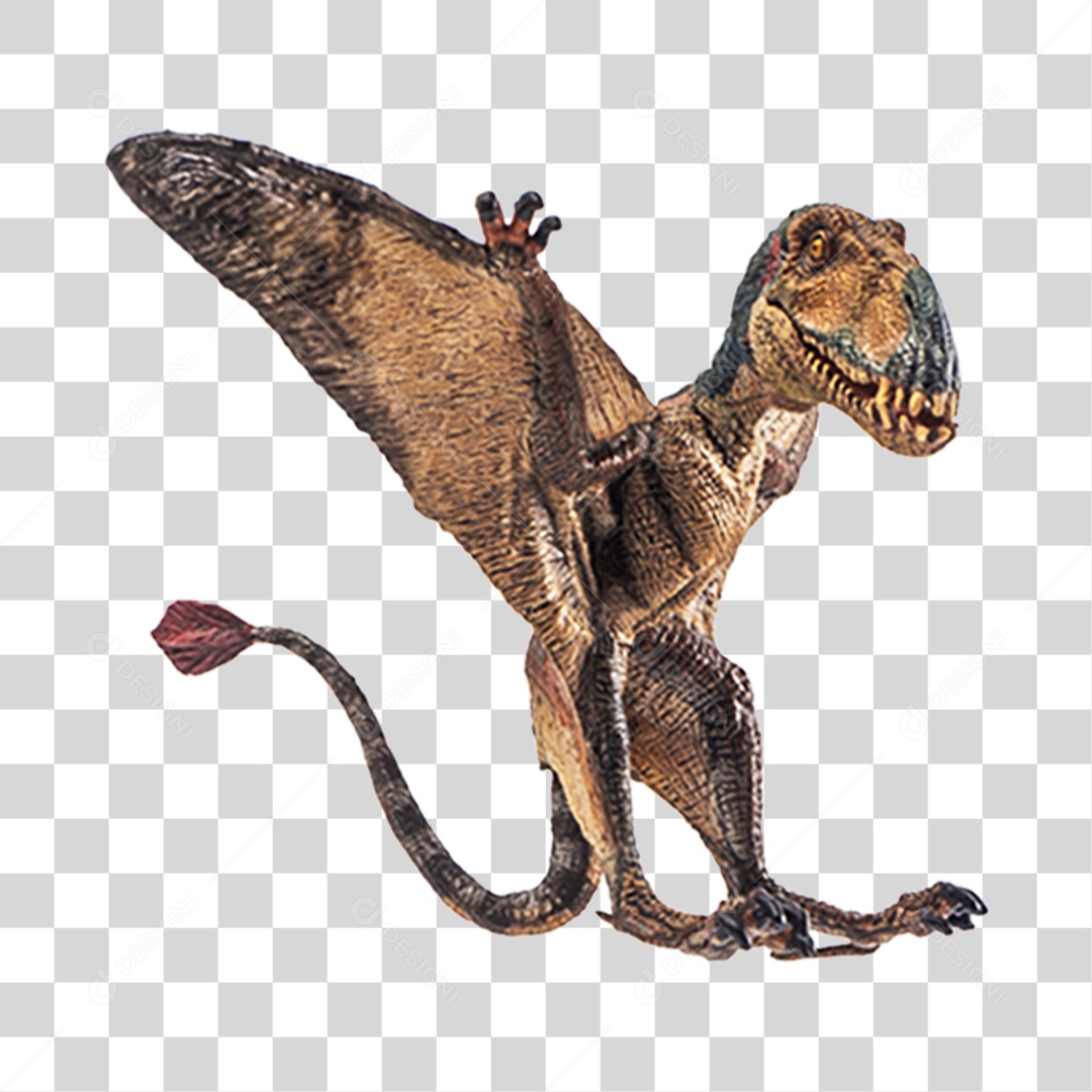 Objeto 3D Dinossauro Pré-Histórico Para Composição PNG Transparente