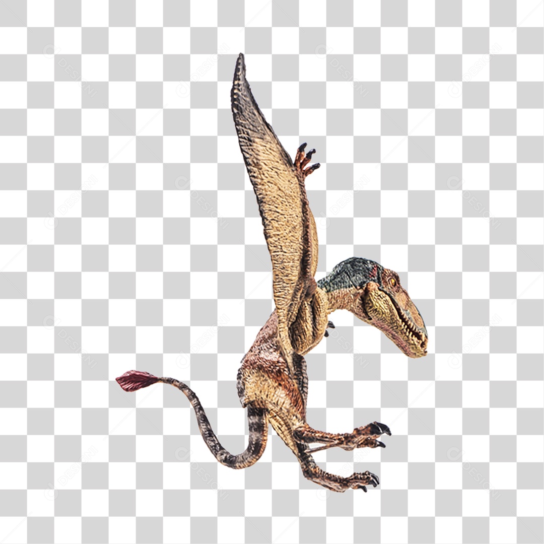 Objeto 3D Dinossauro Pré-Histórico Para Composição PNG Transparente