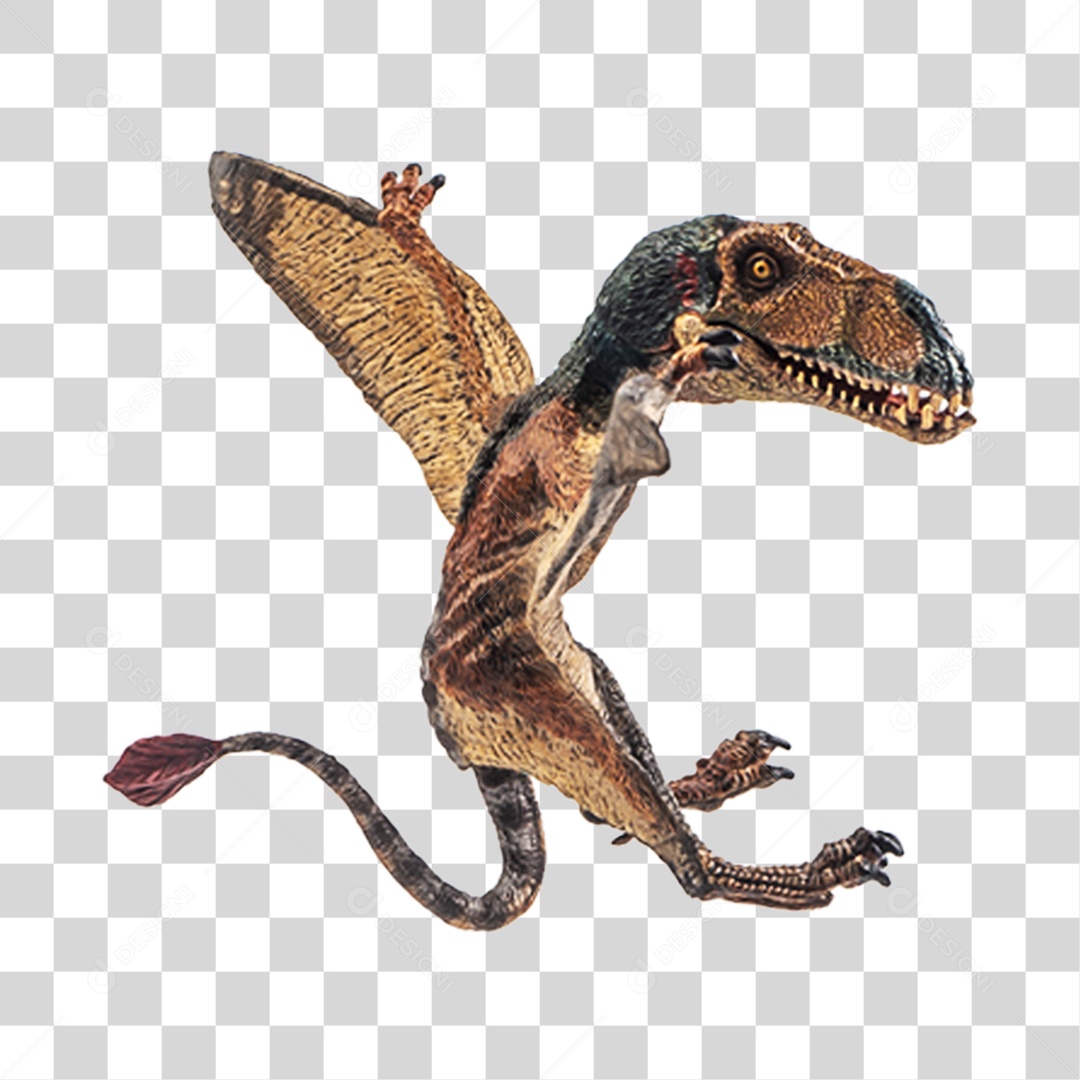Objeto 3D Dinossauro Pré-Histórico Para Composição PNG Transparente