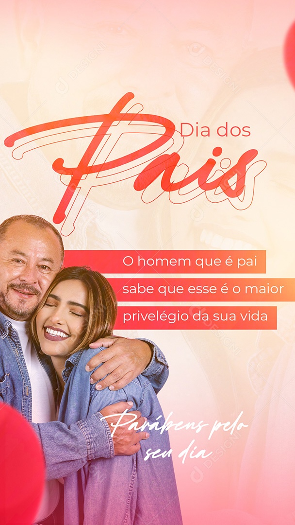 Story Feliz Dia dos Pais 14 de Agosto Social Media PSD Editável