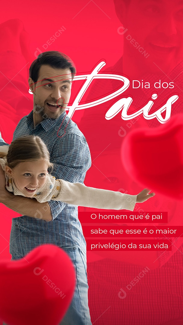 Story Feliz Dia dos Pais 14 de Agosto Social Media PSD Editável