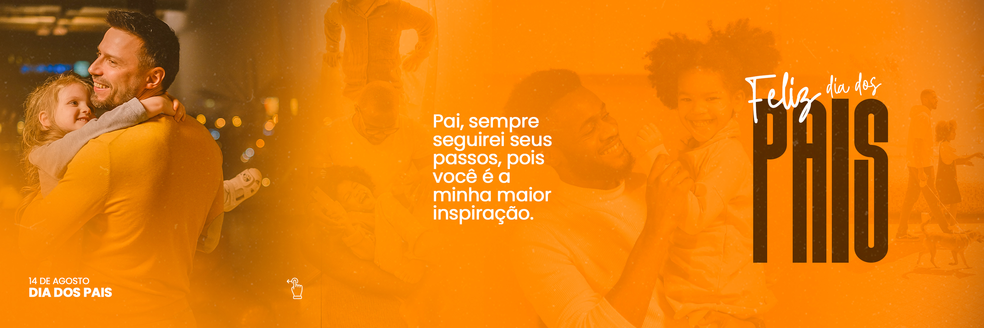 Carrossel Feliz Dia dos Pais 14 de Agosto Social Media PSD Editável