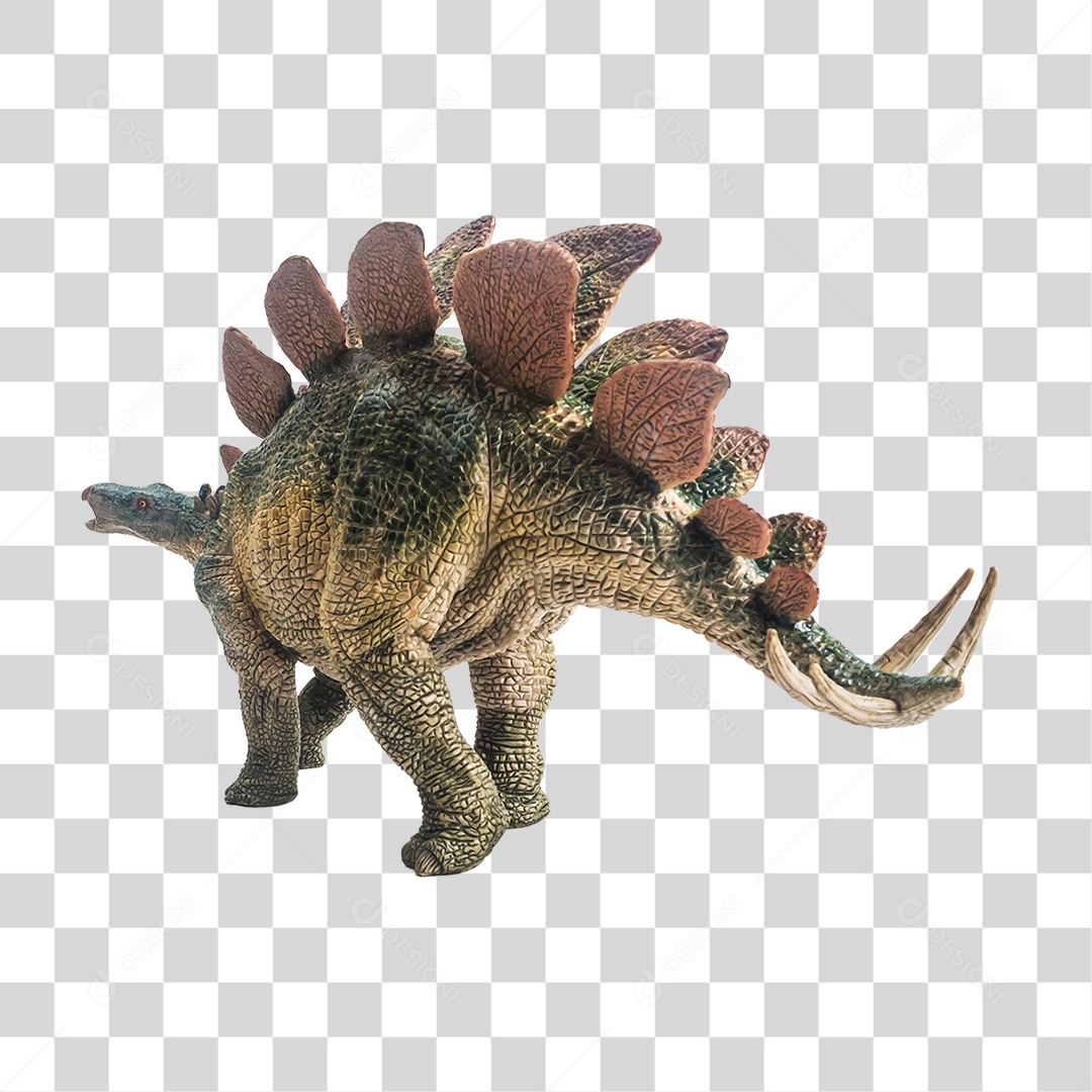 Objeto 3D Dinossauro Stegosaurus Para Composição PNG Transparente