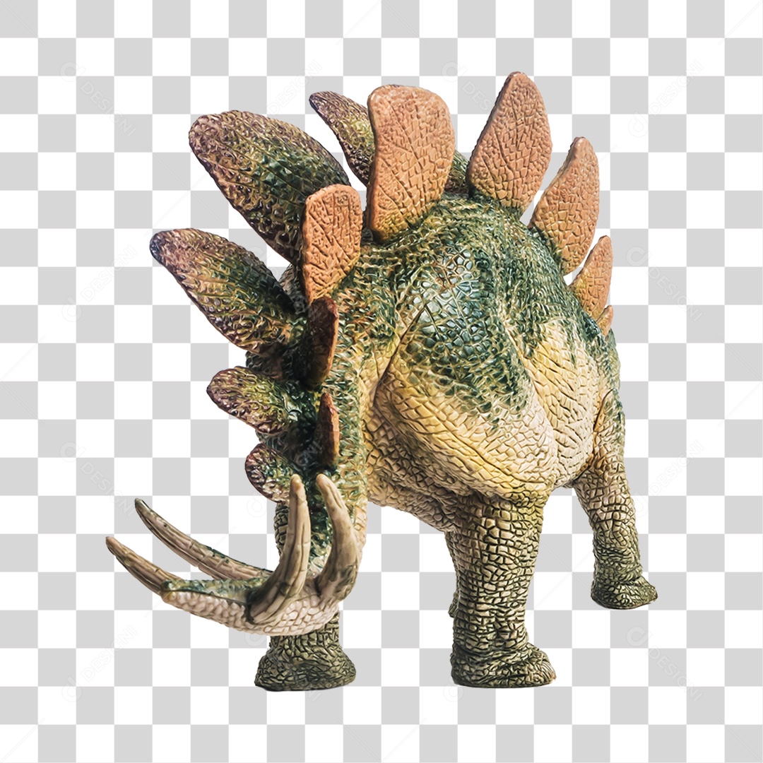 Objeto 3D Dinossauro Stegosaurus Para Composição PNG Transparente