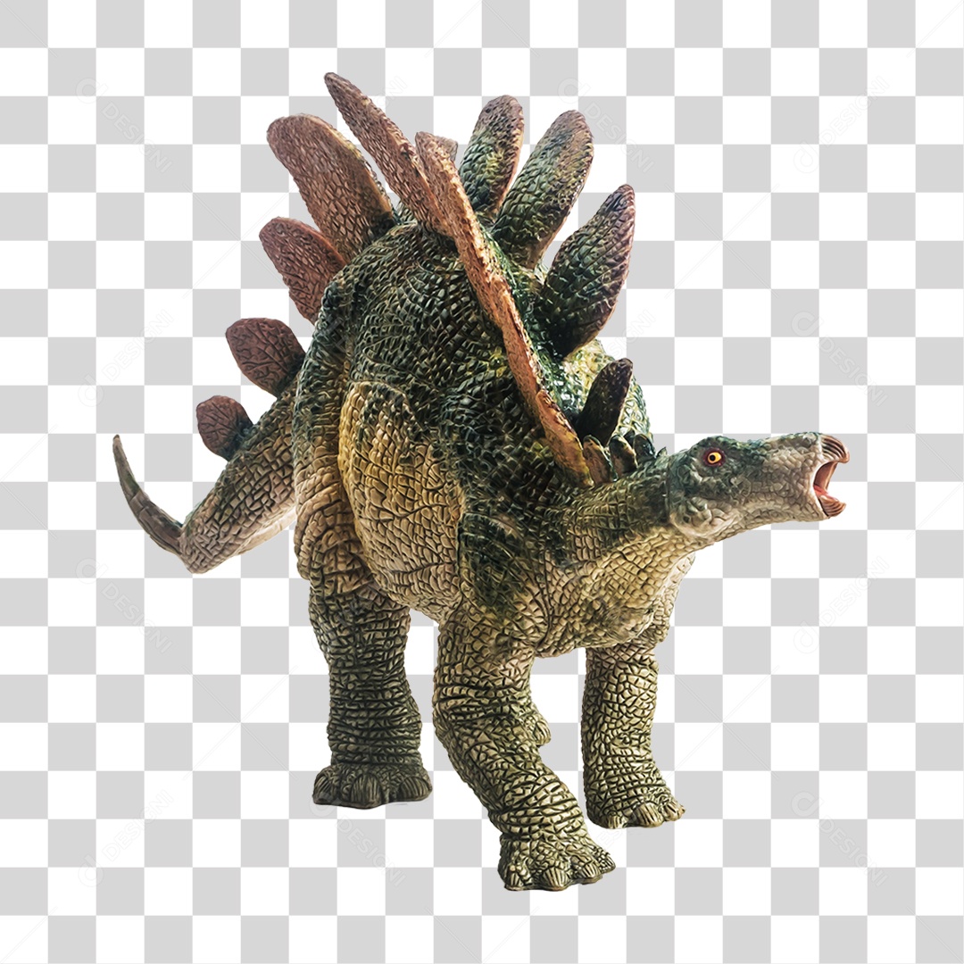 Objeto 3D Dinossauro Stegosaurus Para Composição PNG Transparente