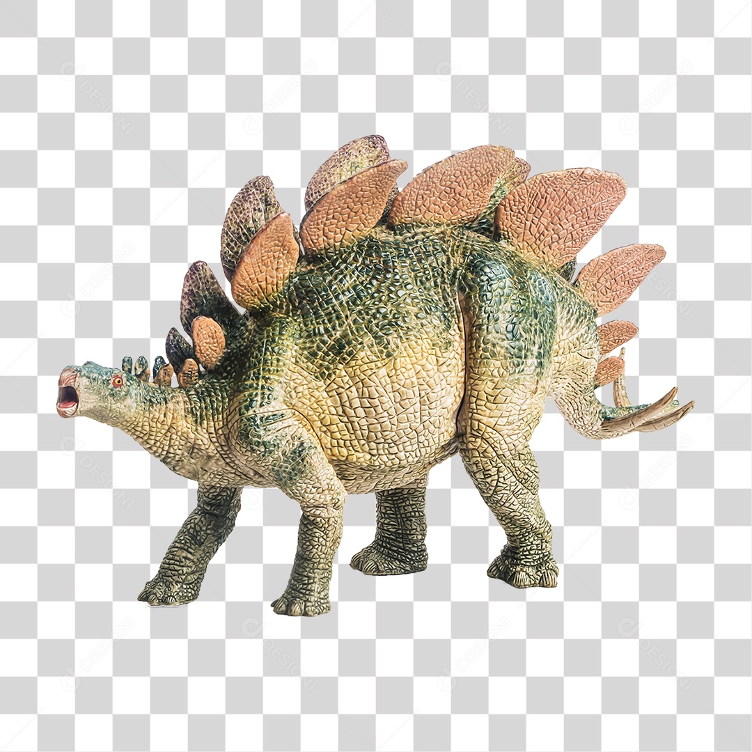 Objeto 3D Dinossauro Stegosaurus Para Composição PNG Transparente