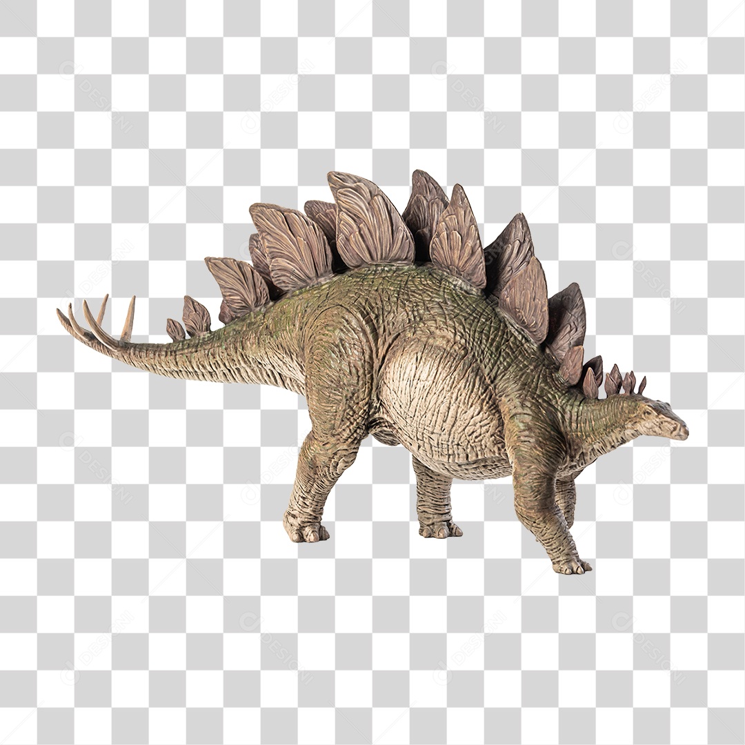 Objeto 3D Dinossauro Stegosaurus Para Composição PNG Transparente