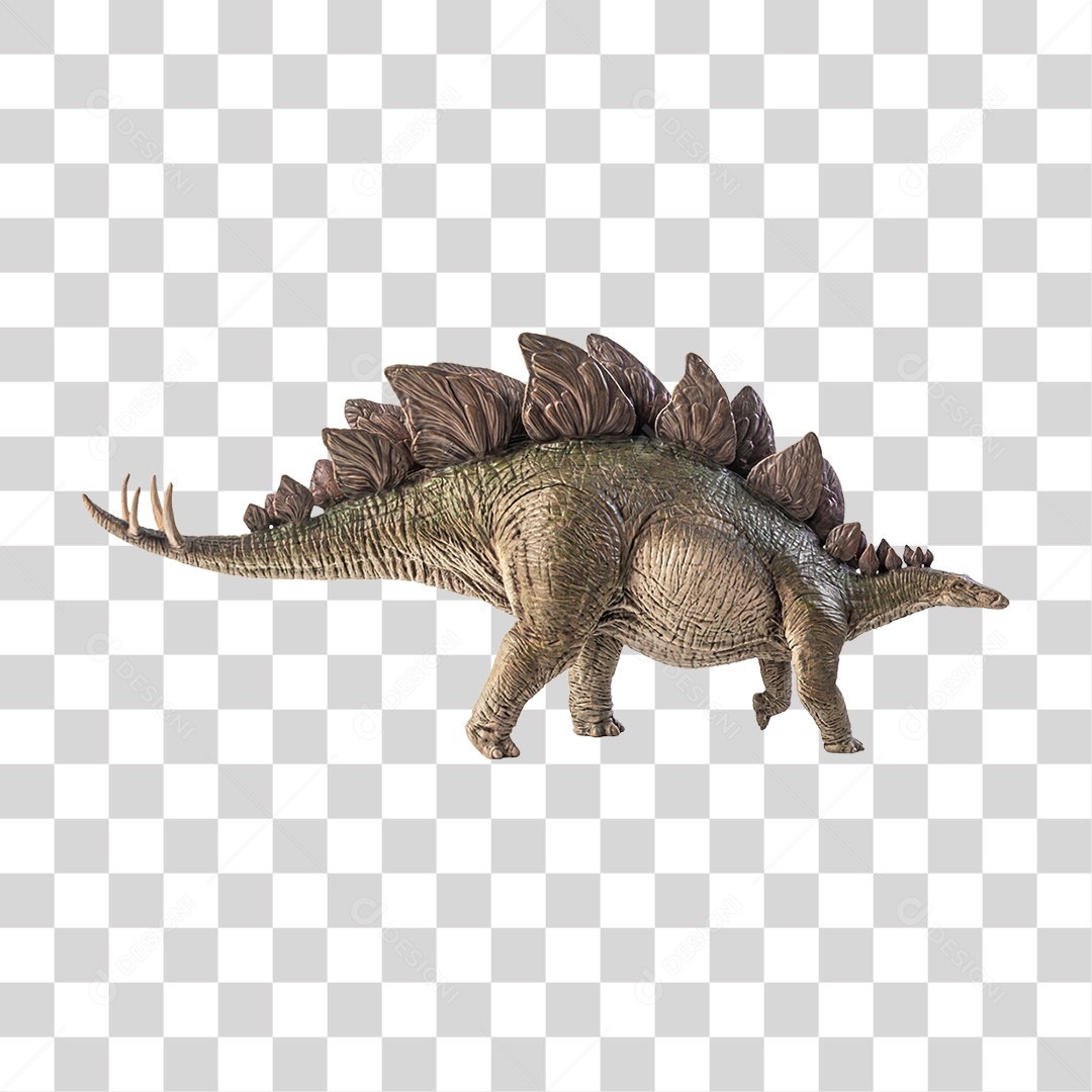 Objeto 3D Dinossauro Stegosaurus Para Composição PNG Transparente