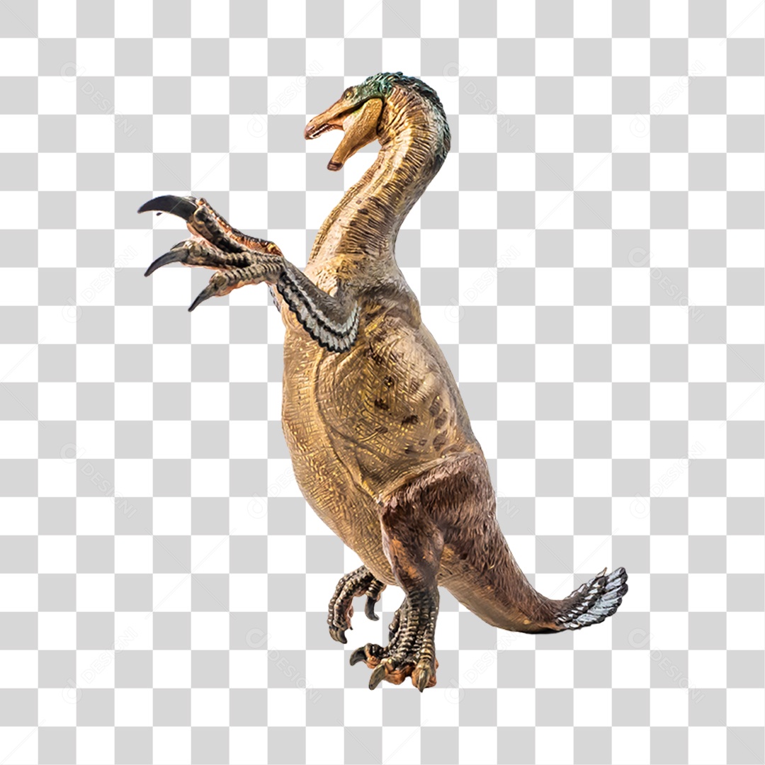 Therizinosaurus Dinosaur 3D Object For Transparent PNG Composition