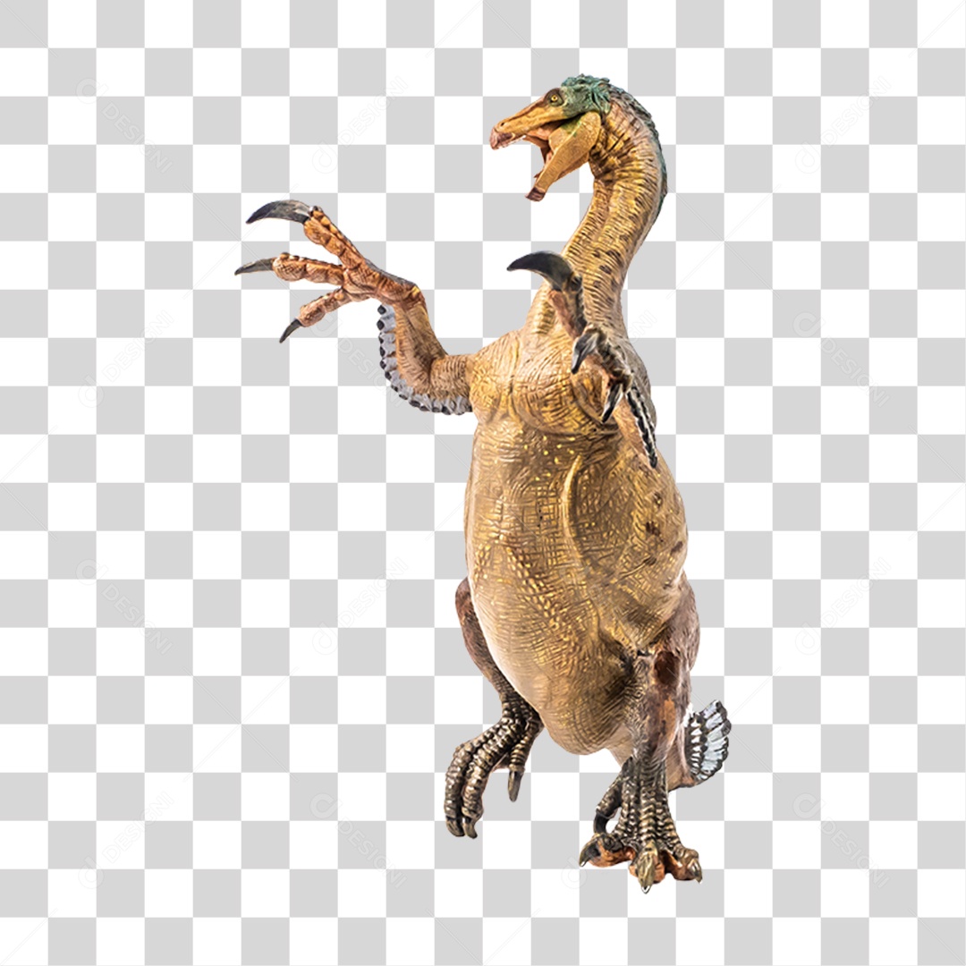 Therizinosaurus Dinosaur 3D Object For Transparent PNG Composition