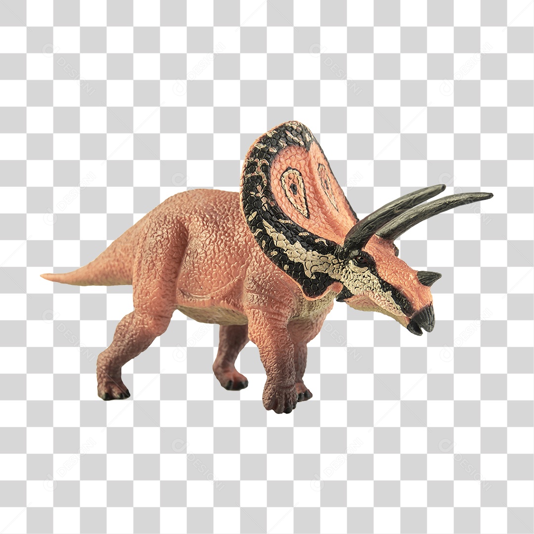 Objeto 3D Dinossauro Torosaurus  Para Composição PNG Transparente