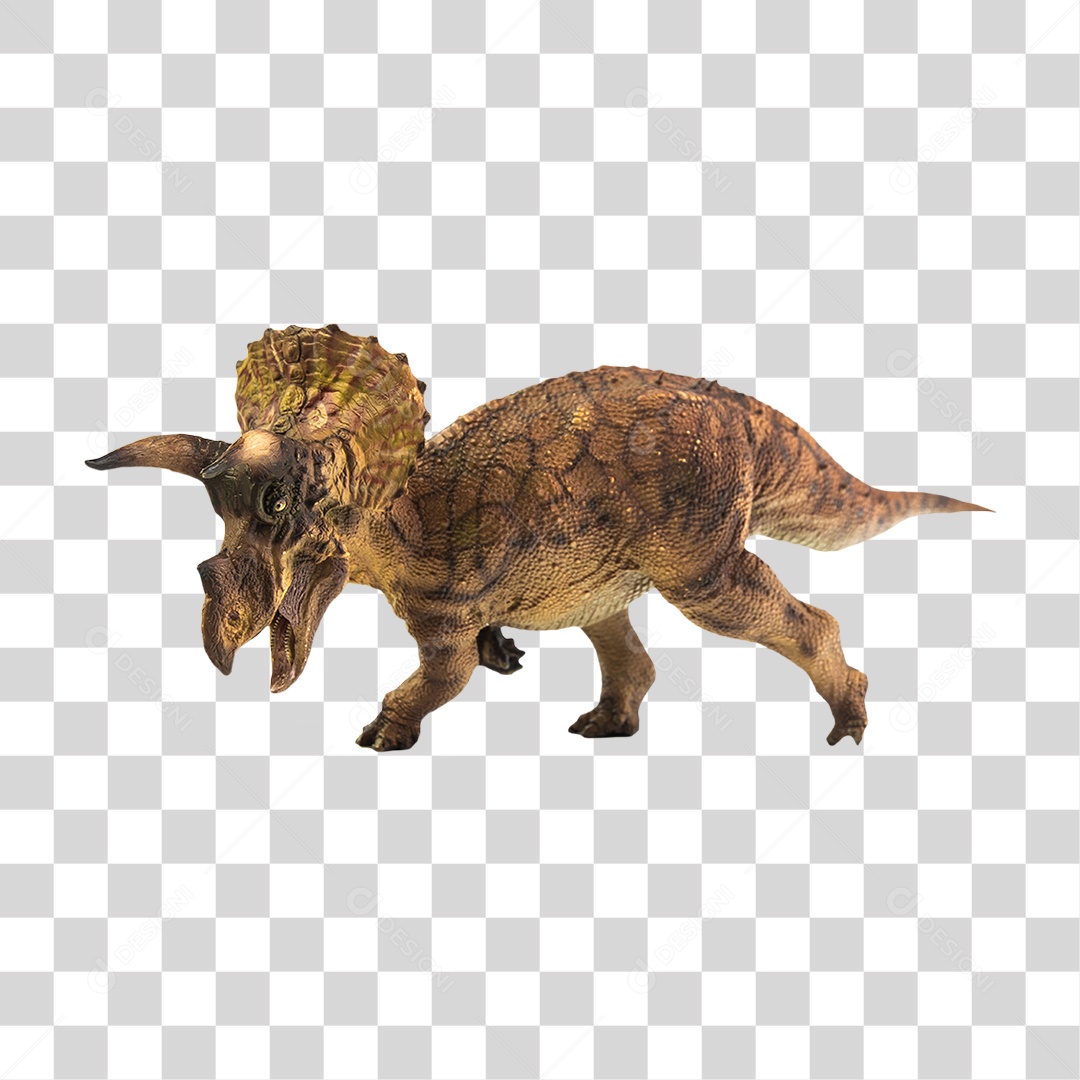 Objeto 3D Dinossauro Triceratops Para Composição PNG Transparente