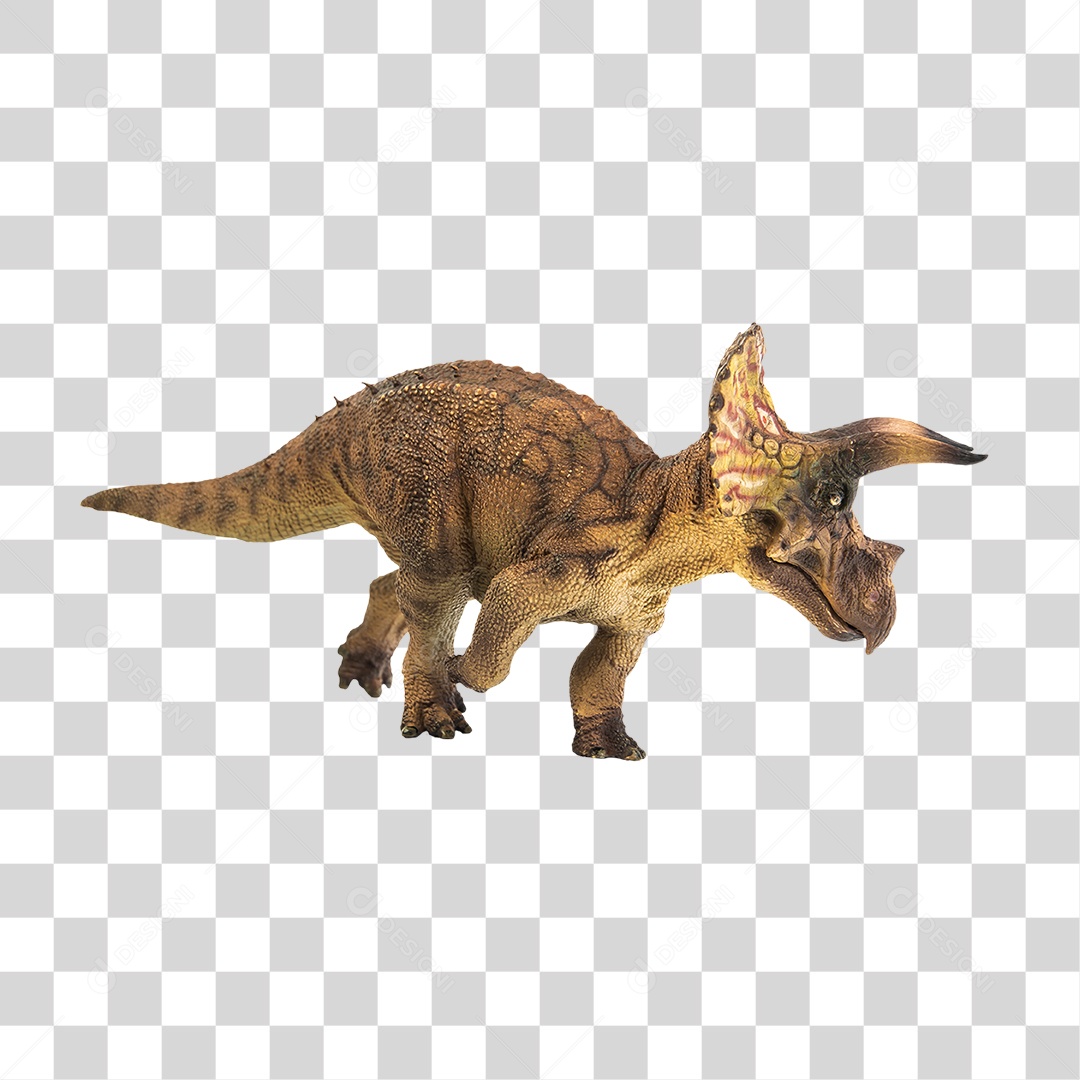 Objeto 3D Dinossauro Triceratops Para Composição PNG Transparente