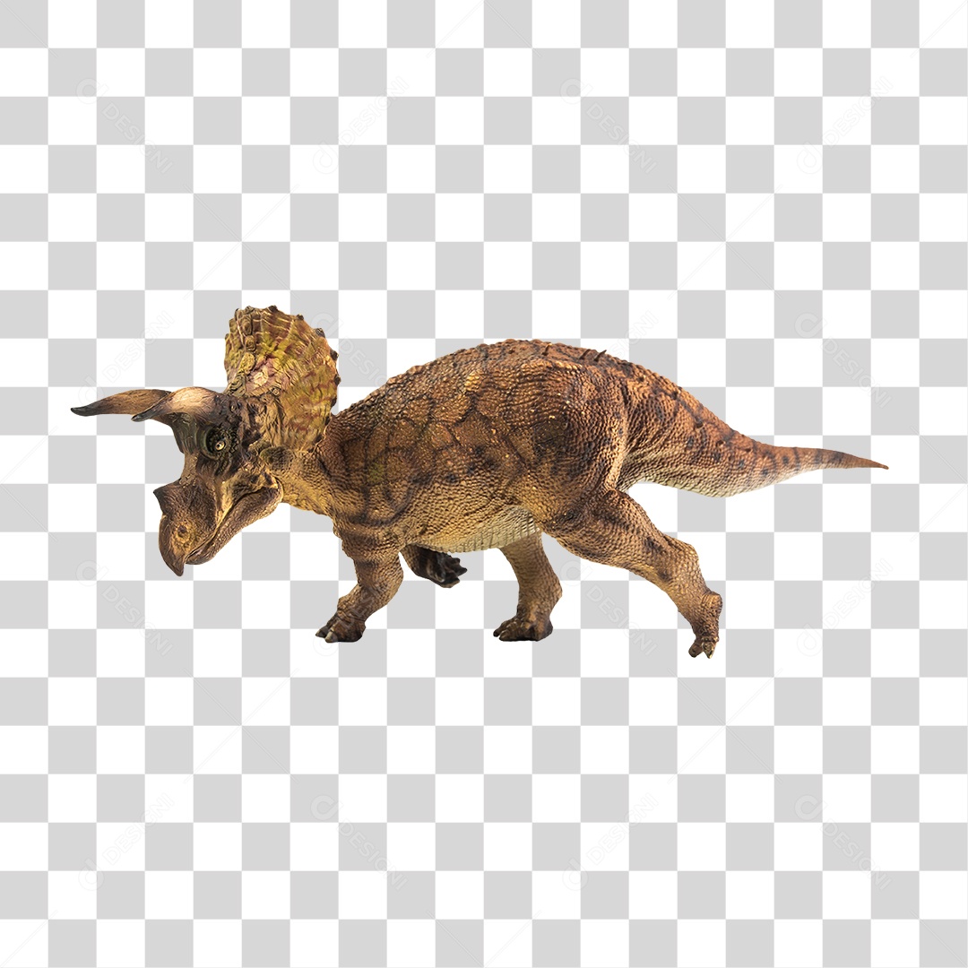 Objeto 3D Dinossauro Triceratops Para Composição PNG Transparente