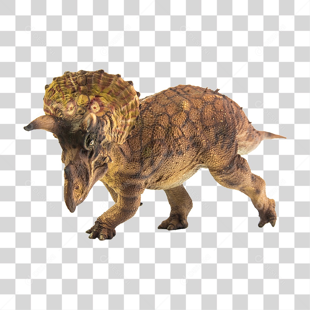 Objeto 3D Dinossauro Triceratops Para Composição PNG Transparente