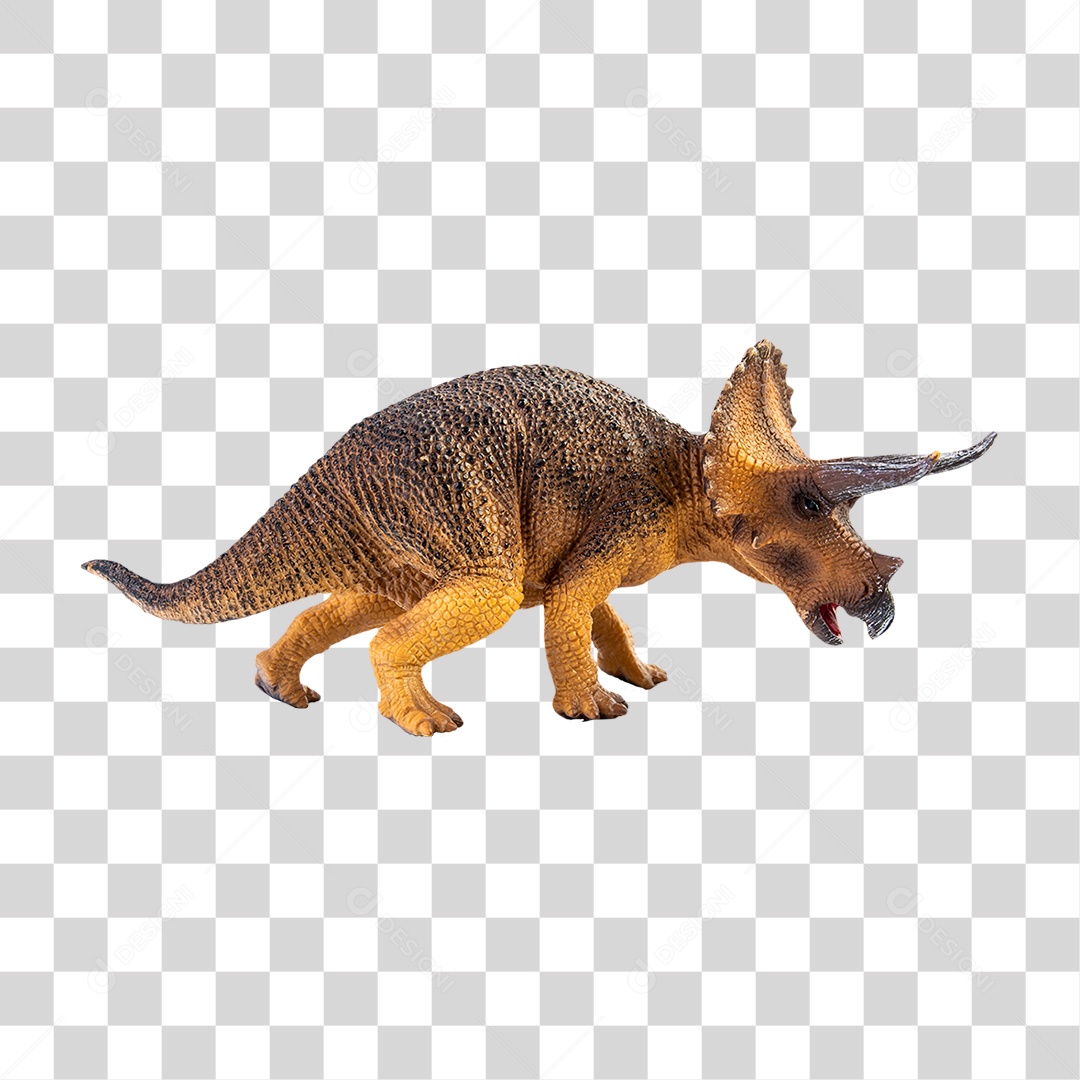 Objeto 3D Dinossauro Triceratops Para Composição PNG Transparente