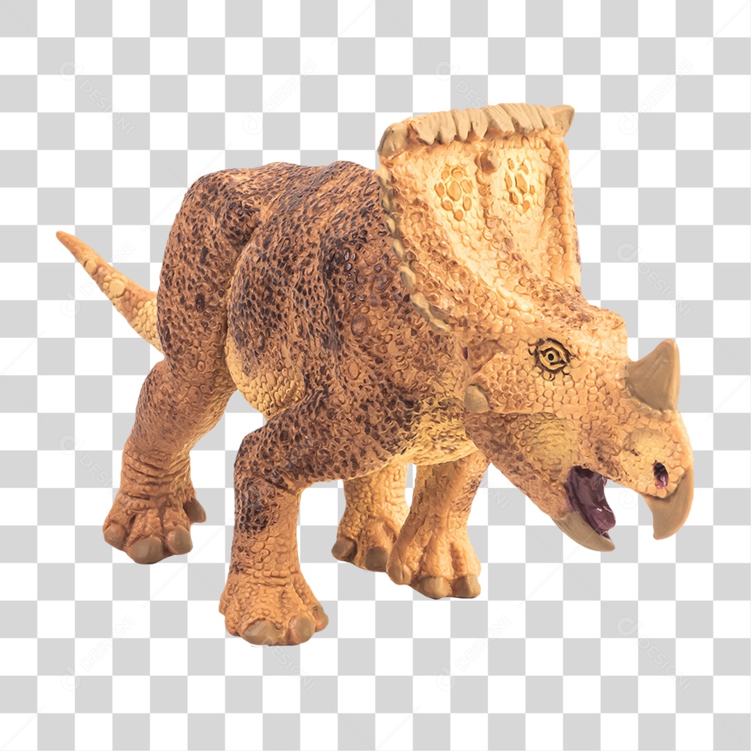 Objeto 3D Dinossauro Triceratops Para Composição PNG Transparente
