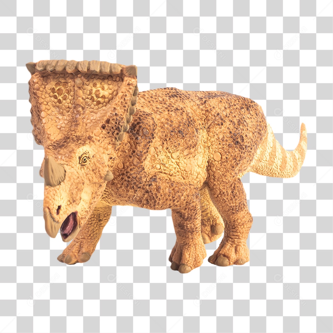 Objeto 3D Dinossauro Triceratops Para Composição PNG Transparente