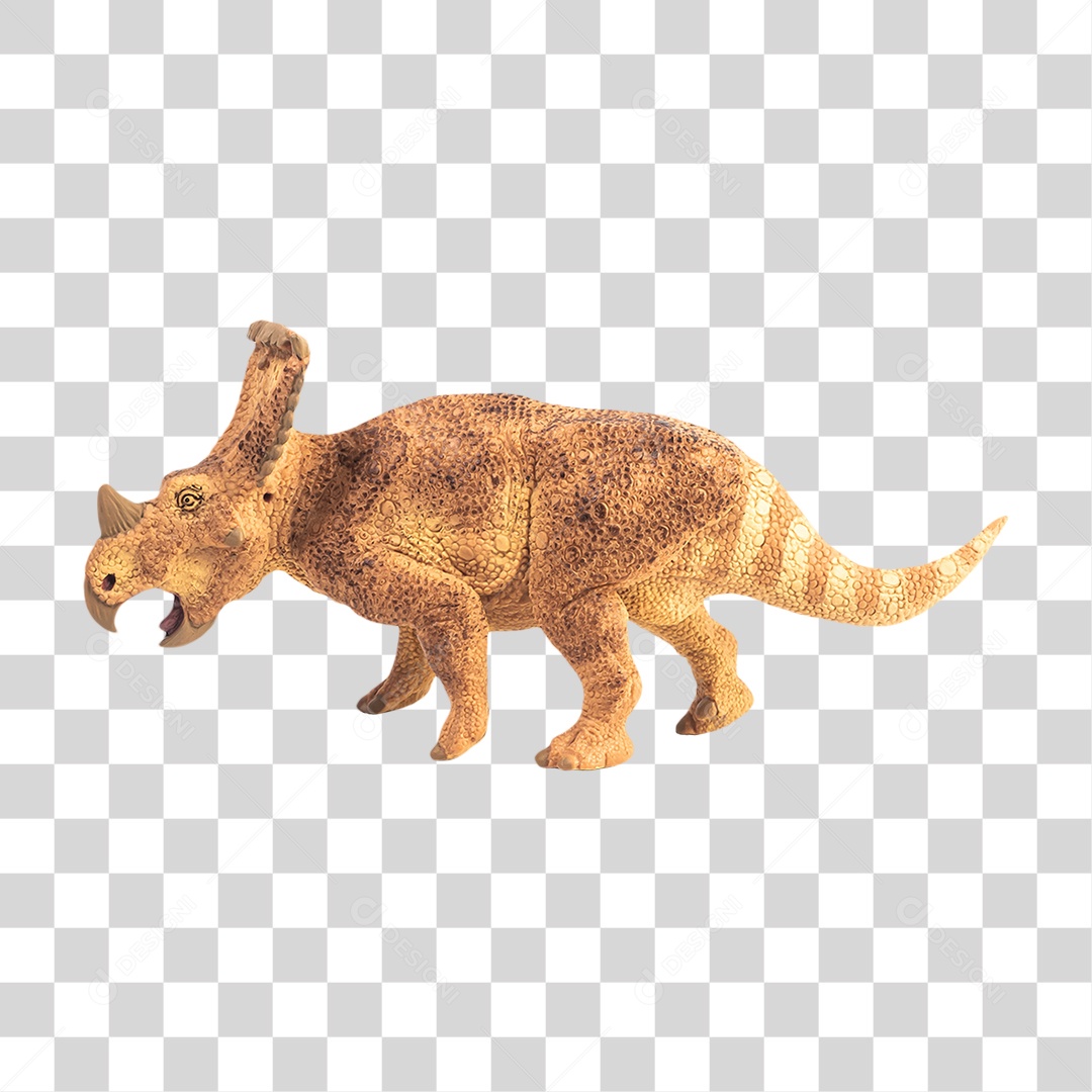 Objeto 3D Dinossauro Triceratops Para Composição PNG Transparente