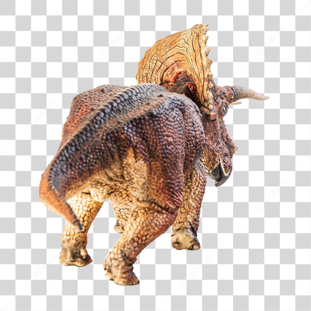Objeto 3D Dinossauro Triceratops Para Composição PNG Transparente