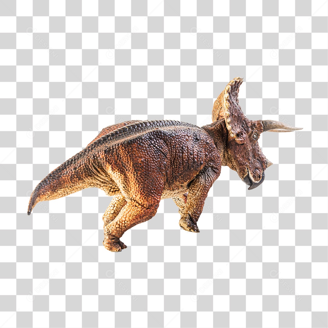 Objeto 3D Dinossauro Triceratops Para Composição PNG Transparente