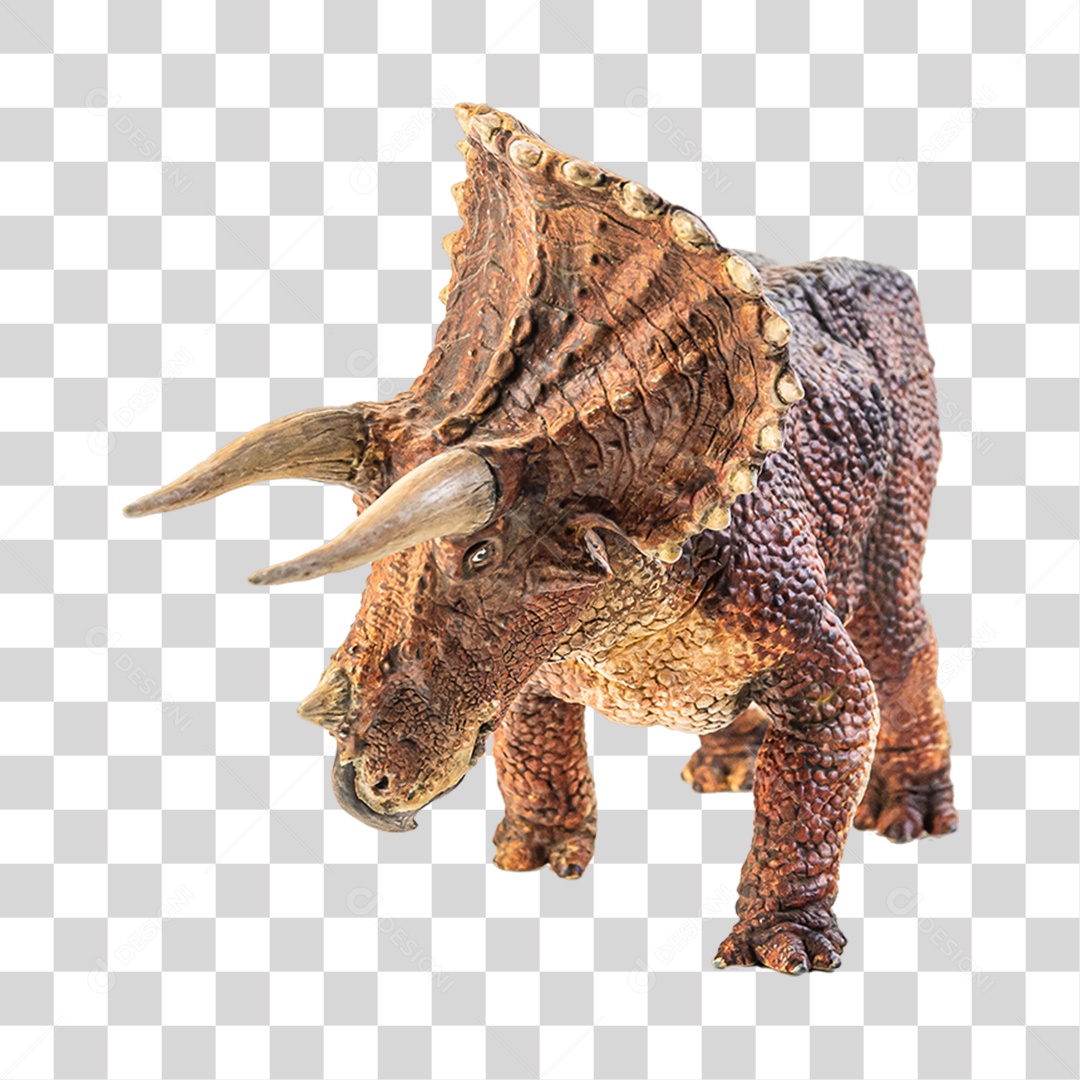 Objeto 3D Dinossauro Triceratops Para Composição PNG Transparente