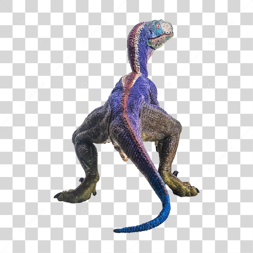 Objeto 3D Dinossauro Velociraptor Para Composição PNG Transparente