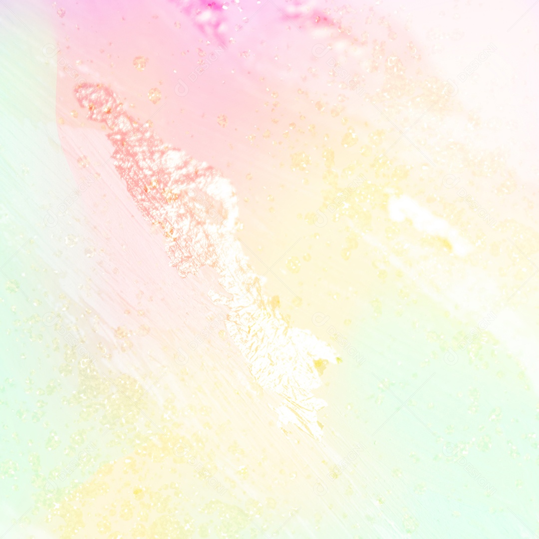 Fundo colorido pastel unicórnio holográfico do arco-íris com ouro