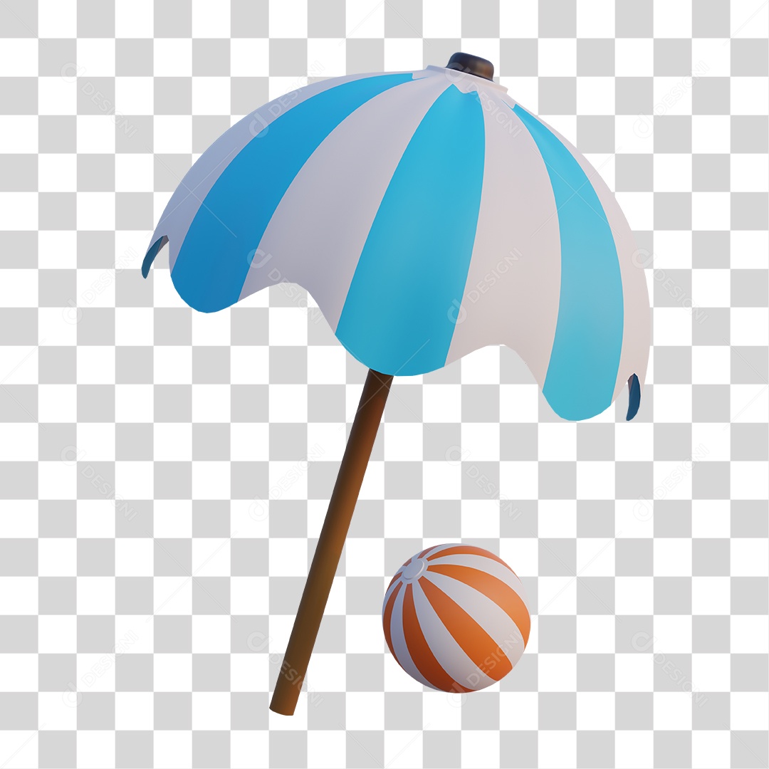 Sombrinha de Praia PNG Transparente