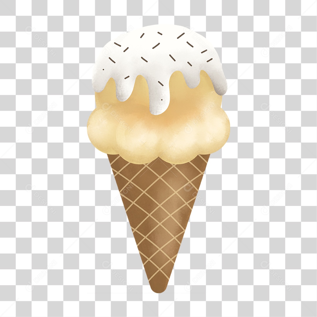 Casquinha de Sorvete PNG Transparente