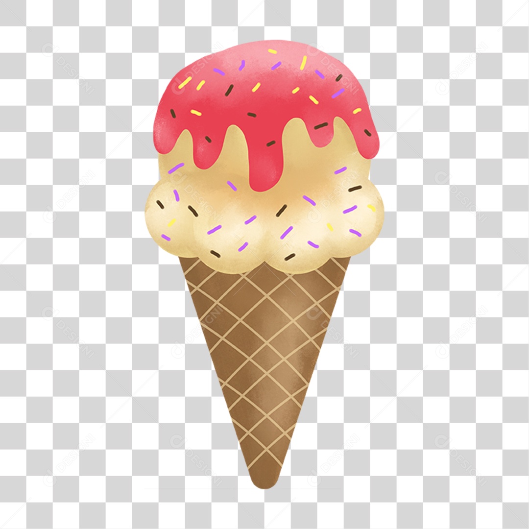 Casquinha de Sorvete PNG Transparente