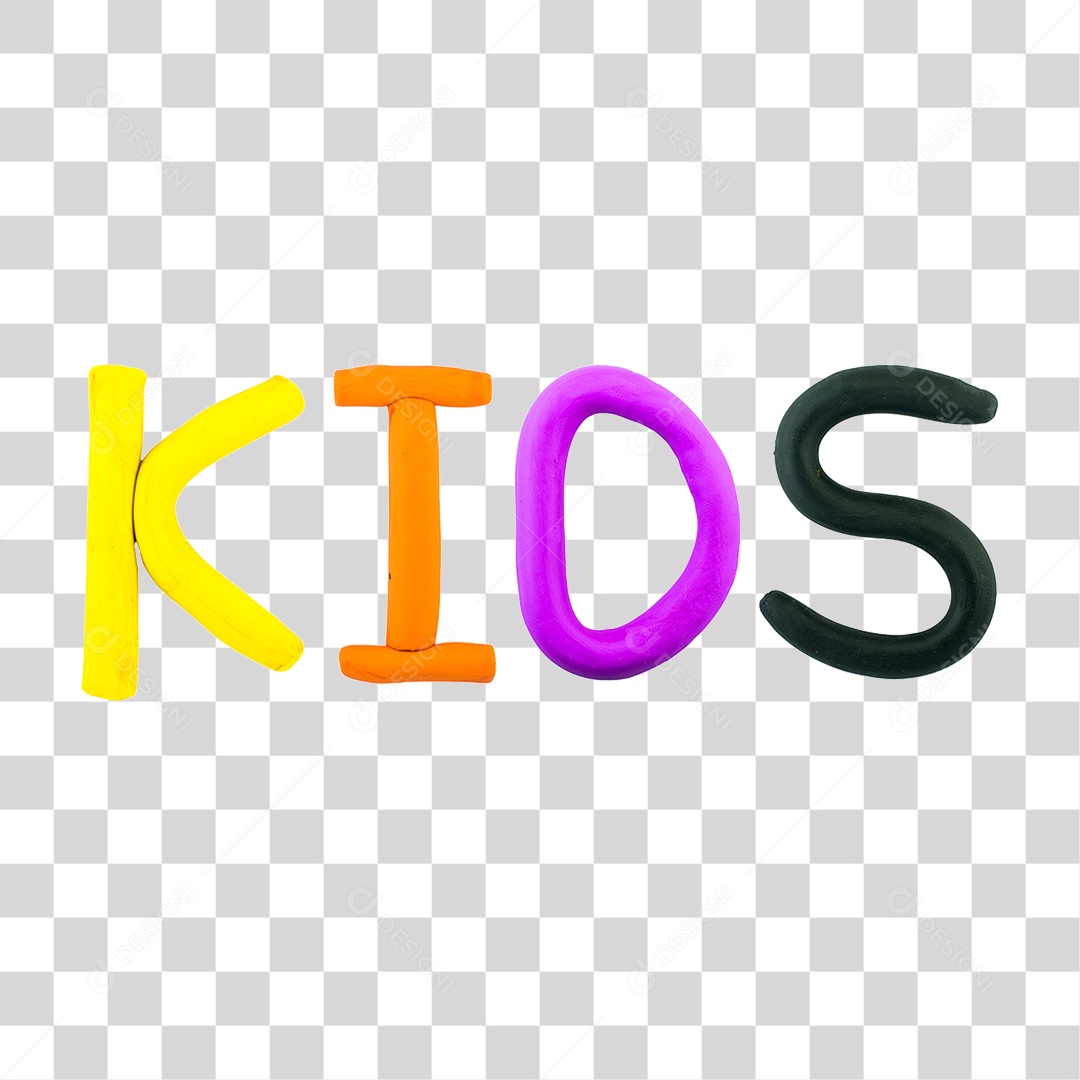 Texto 3D Kids Para Composição PNG Transparente