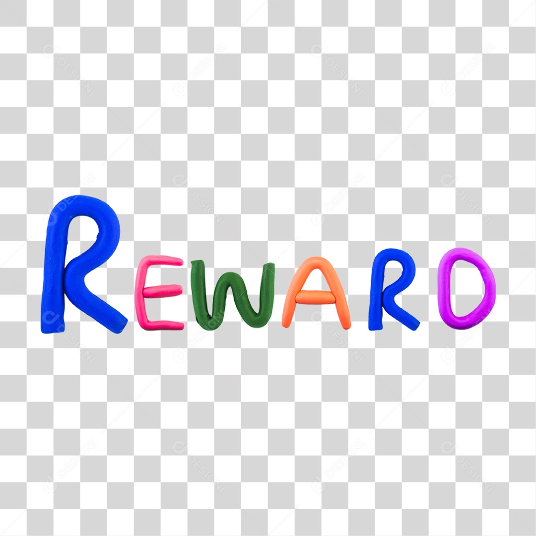 Texto 3D Reward Para Composição PNG Transparente