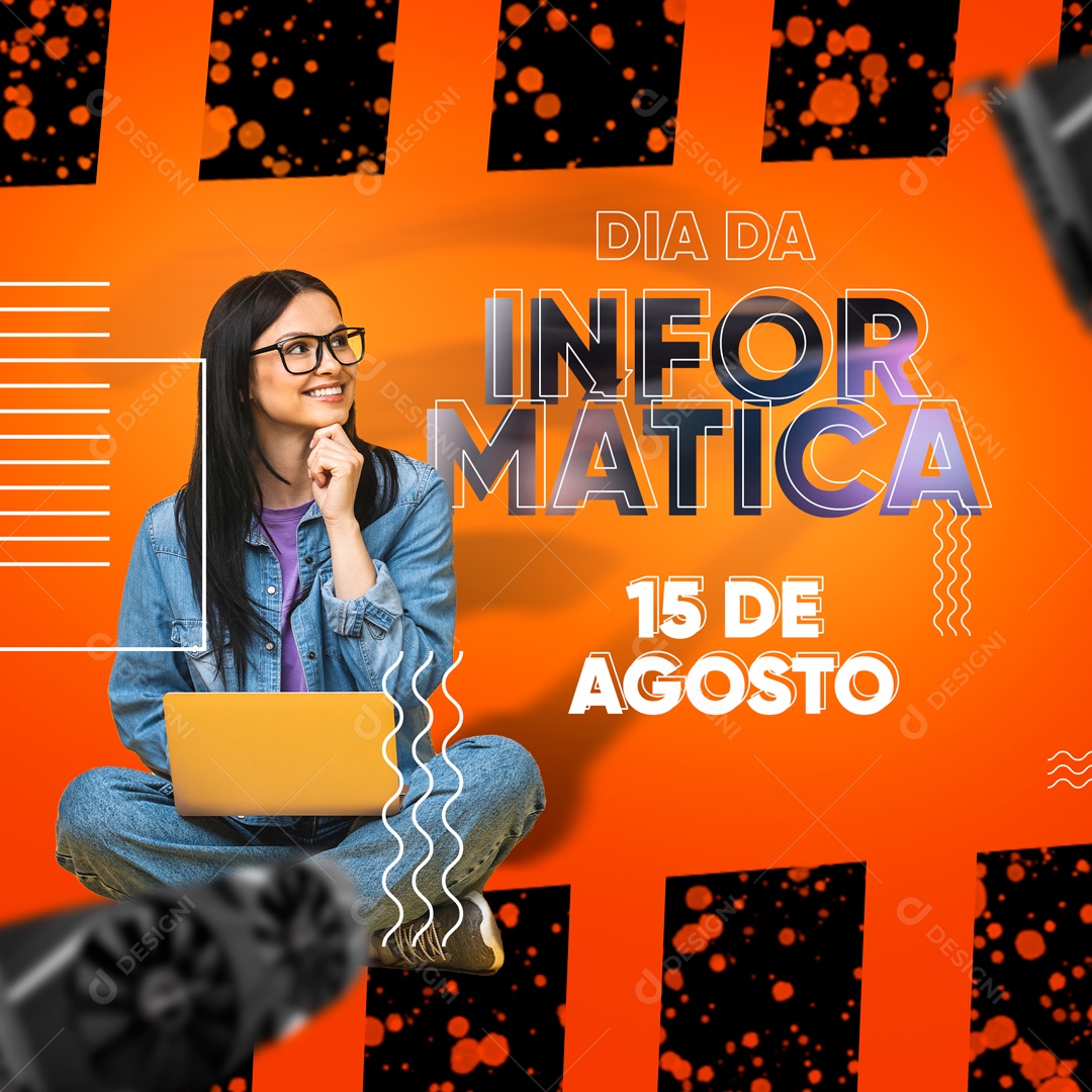 Dia da Informática 15 de Agosto Social Media PSD Editável