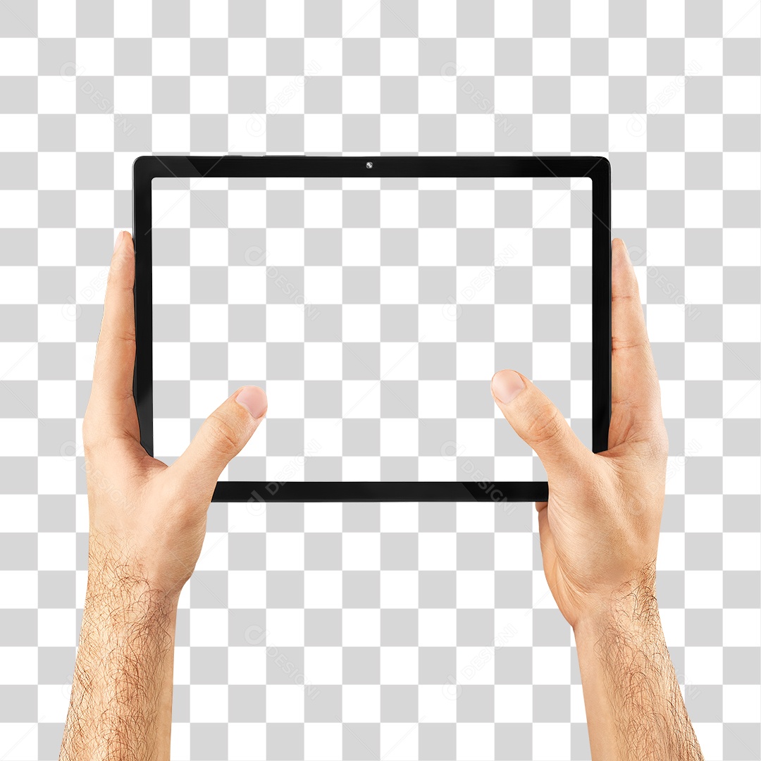 Tablet na Mão PNG