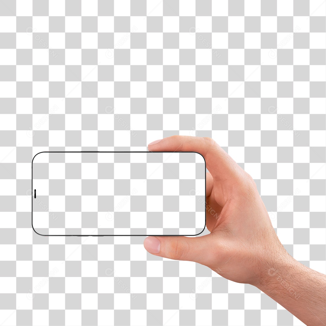 Celular na Mão Smartphone PNG Celular Deitado