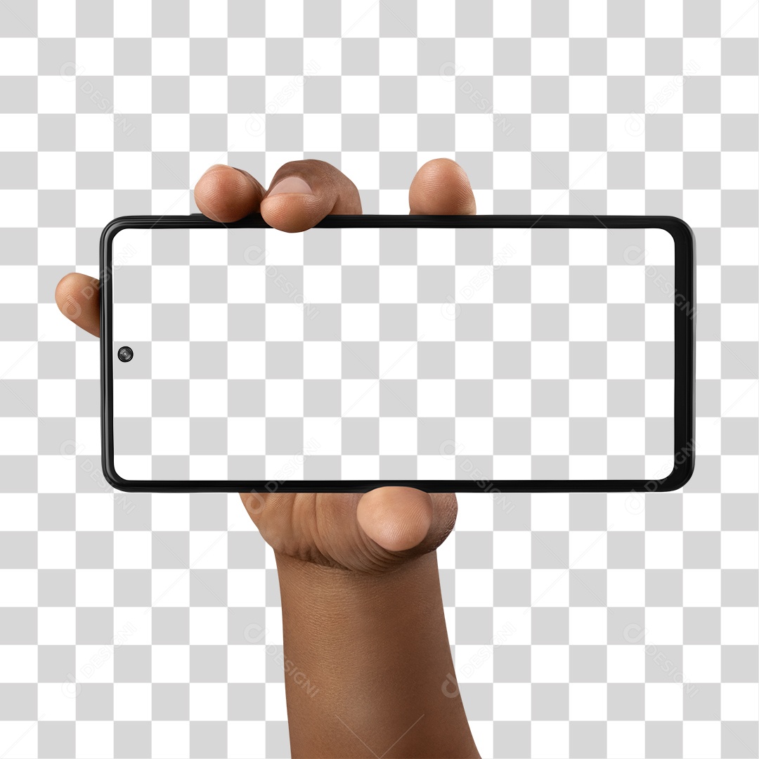Celular na Mão Smartphone PNG Fundo Transparente