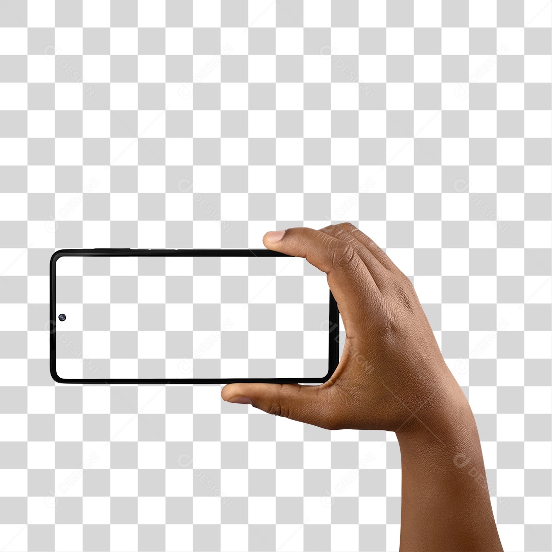 Celular na Mão Smartphone PNG sem Fundo Celular Deitado