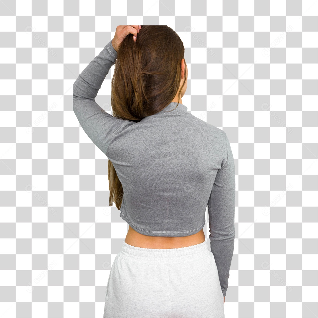 Camisa de Mangas Compridas Cinza PNG Transparente