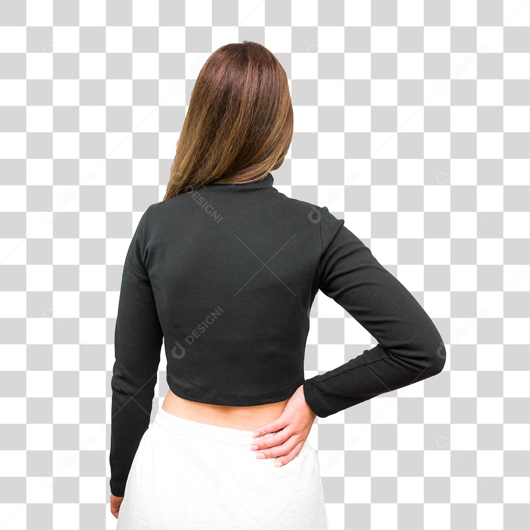 Camisa de Mangas Compridas Preta PNG Transparente