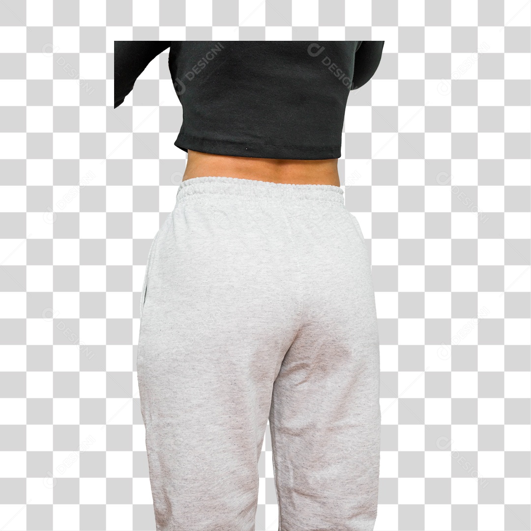 Calça de Moletom Branca PNG Transparente