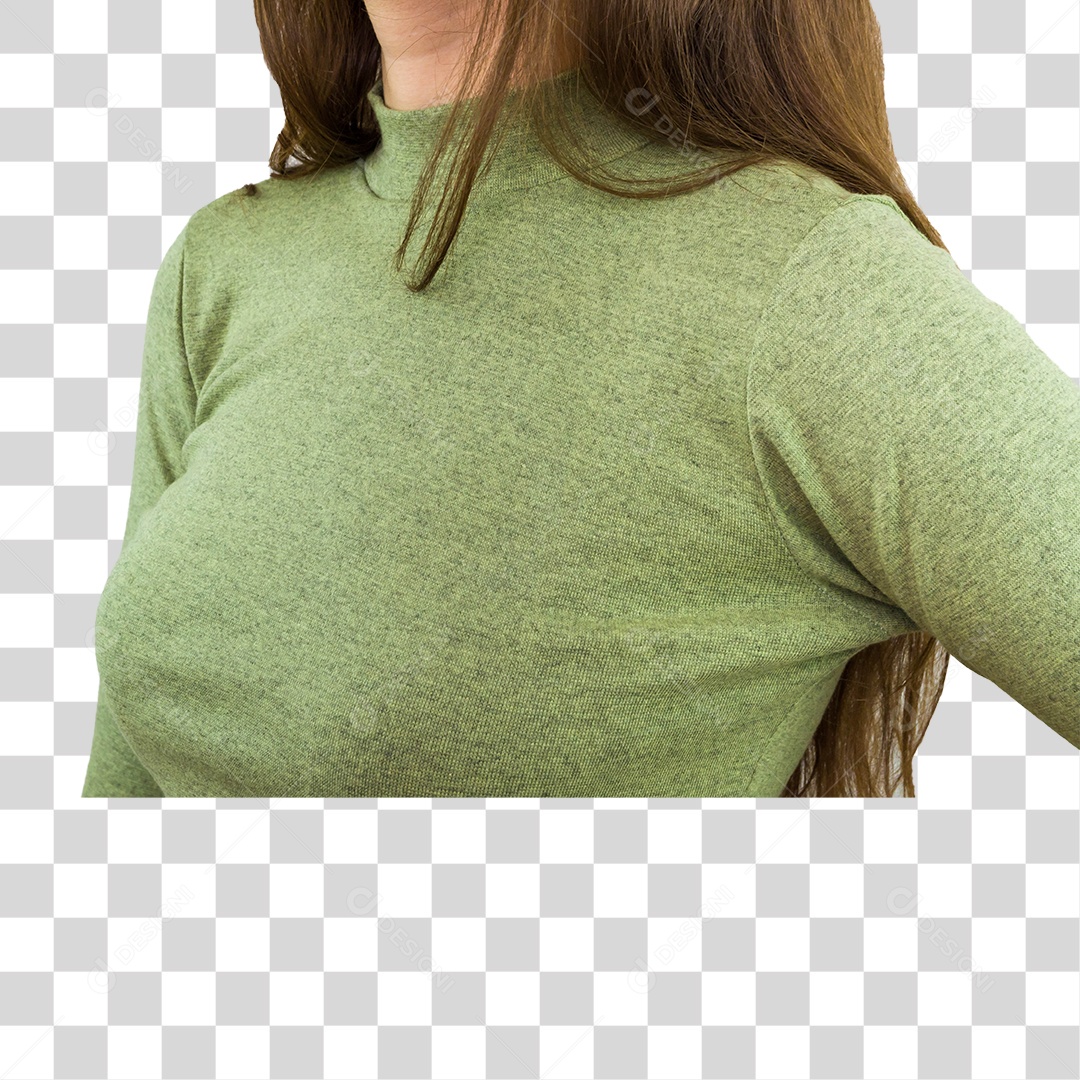 Camisa de Mangas Compridas Verde PNG Transparente