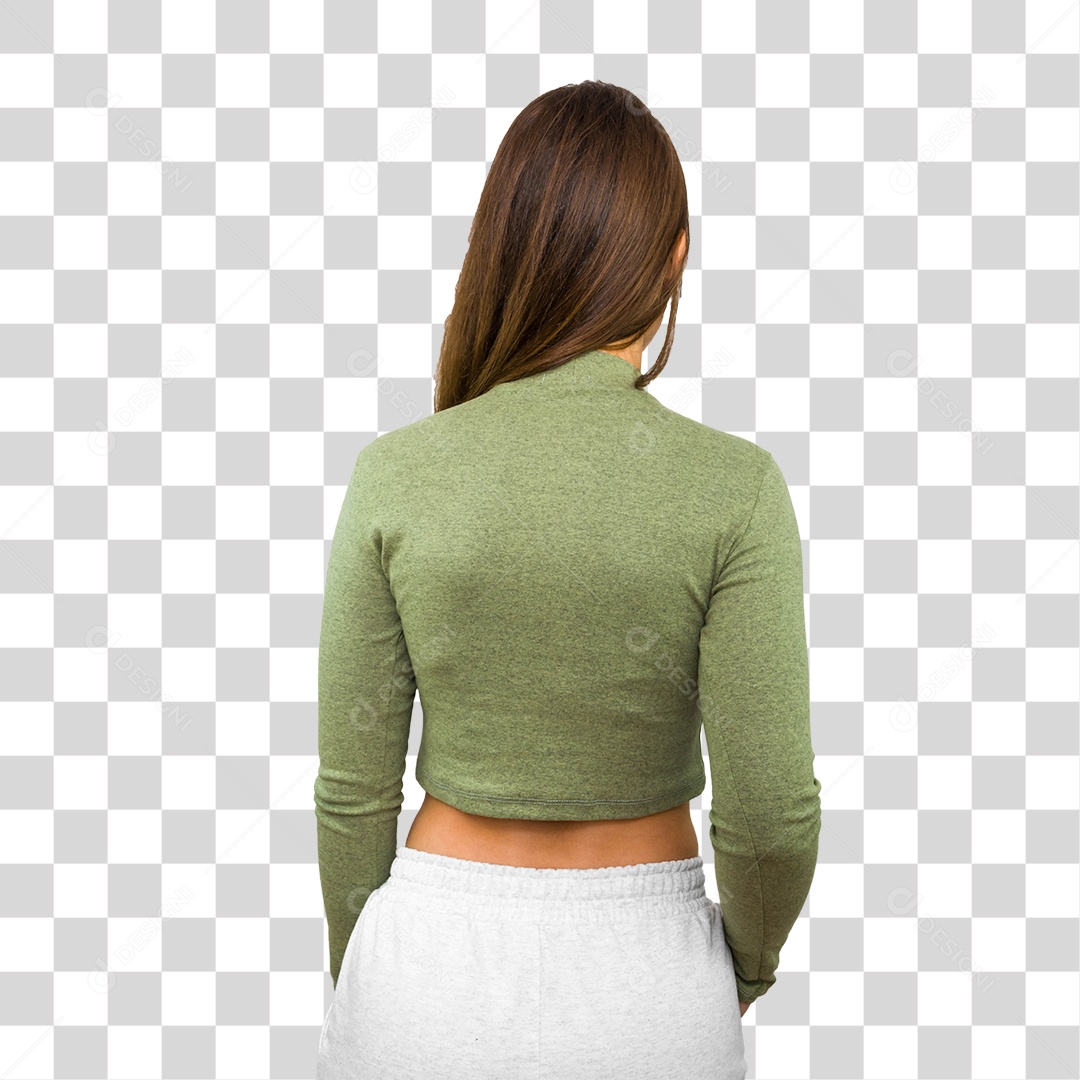 Camisa de Mangas Compridas Verde PNG Transparente