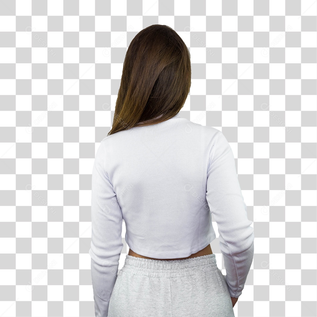 Camisa de Mangas Compridas Branca PNG Transparente