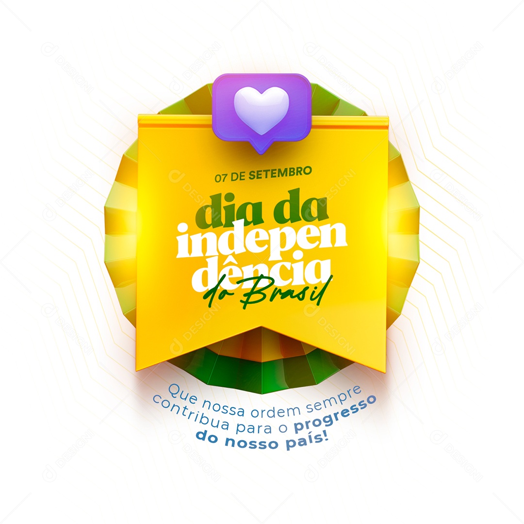 Que nossa ordem sempre contribua Dia da Independência do Brasil Social Media PSD Editável