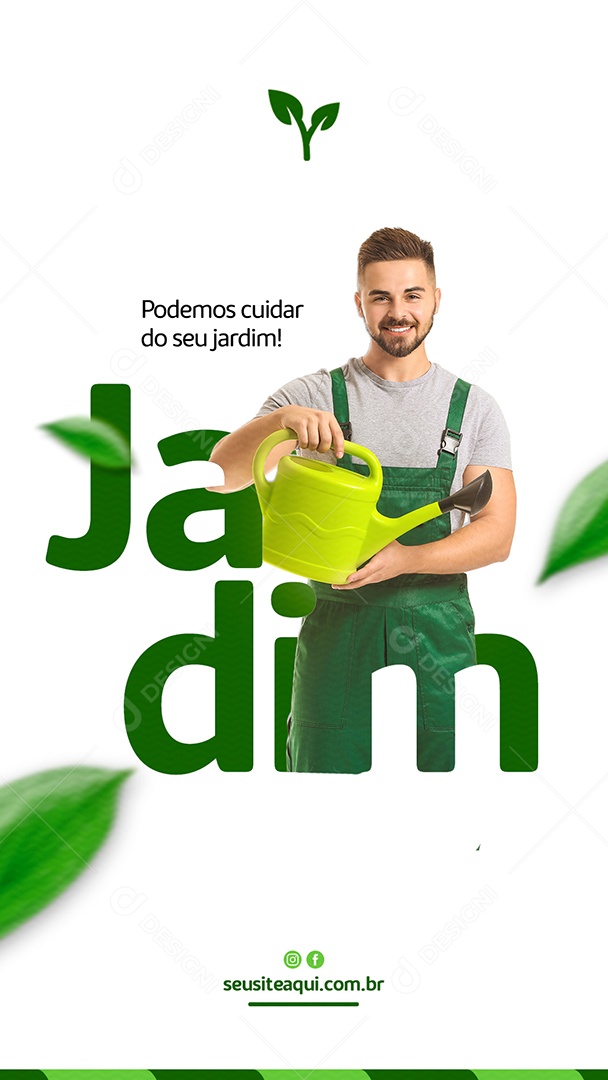 Story Podemos cuidar do seu jardim Jardinagem Social Media PSD Editável
