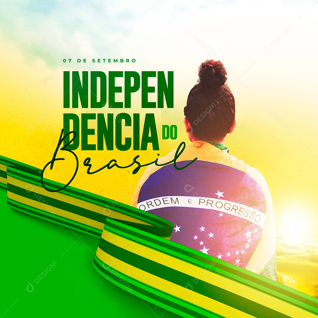 Dia da Independência do Brasil 7 de Setembro Social Media PSD Editável