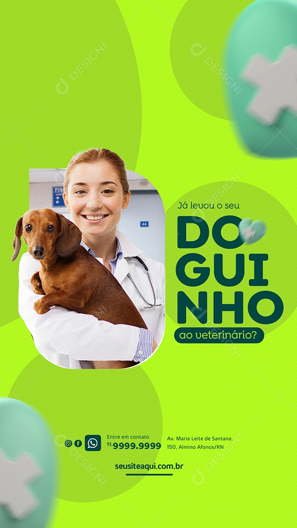 Story Já levou o seu Doguinho ao veterinário Pet Shop Social Media PSD Editável
