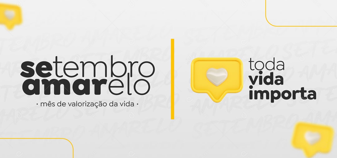 Toda Vida Importa Setembro Amarelo Social Media PSD Editável