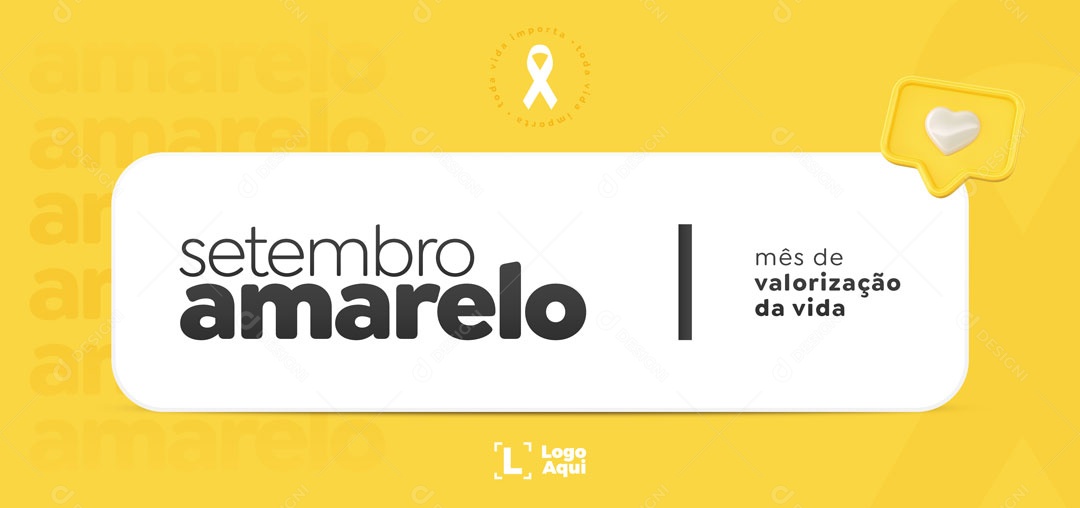 Toda Vida Importa Setembro Amarelo Social Media PSD Editável